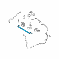 OEM Ford Power Steering Cooler Tube Diagram - 6F9Z-3D746-A