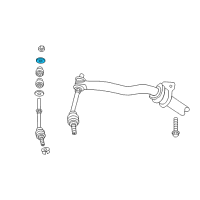 OEM 2017 Ram 1500 RETAINER-STABILIZER Bar GROMMET Diagram - 52038116