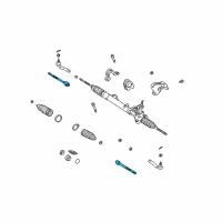 OEM 2005 Toyota Echo Inner Tie Rod Diagram - 45503-59055