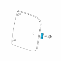 OEM 2001 Dodge Dakota Latch-Body Side Glass Diagram - 55362014AA