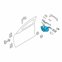 OEM Infiniti Front Door Lock & Remote Control Assembly, Left Diagram - 80501-6HL0A