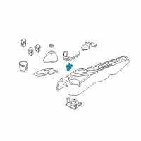 OEM 2001 Ford Focus Glove Box Door Holder Diagram - YS4Z-19A377-CA