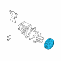 OEM Hyundai Genesis Coupe Pulley-Water Pump Diagram - 25129-25001