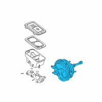 OEM 2003 GMC Safari Power Brake Booster Assembly Diagram - 18060105