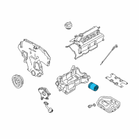 OEM Infiniti Q60 Oil Filter Assembly Diagram - 15208-65F0D