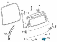 OEM Chevrolet Suburban Latch Diagram - 13537049