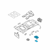 OEM Hyundai Entourage Room Lamp Assembly Diagram - 92870-4D070-TW