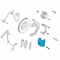 OEM 2019 Lincoln MKZ Caliper Assembly Diagram - G3GZ-2B120-A