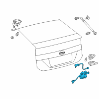 OEM 2012 Toyota Prius Plug-In Lock Assembly Diagram - 69350-47031