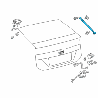 OEM 2012 Toyota Prius Plug-In Support Cylinder Diagram - 68950-0W542