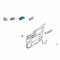 OEM Hyundai Santa Fe Power Window Main Switch Assembly Diagram - 93570-26000