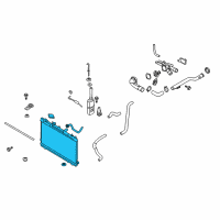 OEM 2004 Kia Spectra Radiator Assembly Diagram - 253102F071