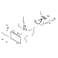 OEM 2004 Hyundai Accent Thermostat Assembly Diagram - 25500-23010