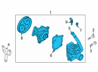 OEM 2022 Kia Sorento Pump Assembly-COOLANT Diagram - 251002S500