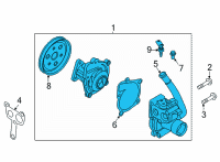 OEM 2021 Hyundai Santa Fe Pump Assembly-Coolant Diagram - 25100-2S500