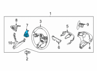 OEM 2021 Hyundai Elantra SWITCH ASSY-STRG REMOTE CONT R Diagram - 96720-AA660-RED