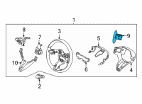 OEM 2022 Hyundai Elantra Switch Assembly-Paddle Shift, LH Diagram - 96770-AA000-LM5