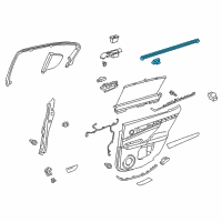 OEM 2018 Lexus GS350 WEATHERSTRIP, Rear Door Diagram - 68173-30202