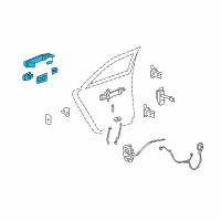 OEM 2011 Cadillac CTS Handle, Outside Diagram - 20806428