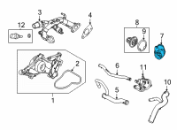 OEM Acura TLX COVER, THERMOSTAT Diagram - 19311-6S9-A00