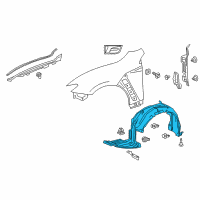 OEM 2015 Lexus RC F Shield Sub-Assembly, Fender Diagram - 53806-24070