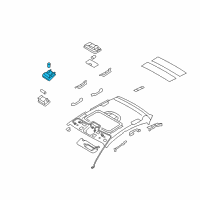 OEM Hyundai Elantra Overhead Console Lamp Assembly Diagram - 92810-2L200-4W