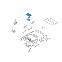 OEM 2011 Hyundai Elantra Room Lamp Assembly Diagram - 92850-2H000-TX