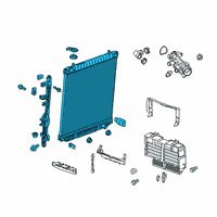 OEM 2016 GMC Canyon Radiator Assembly Diagram - 84671375