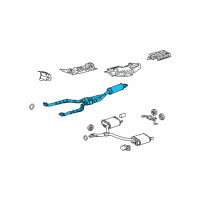 OEM Lexus GS460 Front Exhaust Pipe Assembly Diagram - 17410-38302