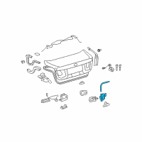 OEM Lexus LS600h Luggage Door Closer Assembly Diagram - 64650-50040