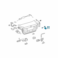 OEM 2011 Lexus LS460 Luggage Compartment Lock Cylinder & Key Set Diagram - 69055-50160