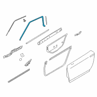 OEM 2017 Nissan GT-R Weatherstrip-Body Side, LH Diagram - 76861-JF00E