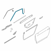 OEM 2011 Nissan GT-R Weatherstrip-Body Side, LH Diagram - 76861-JF00E