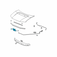 OEM Honda Element Lock Assembly, Hood Diagram - 74120-SCV-505