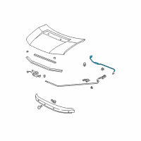 OEM 2006 Honda Element Stay, Hood Opener Diagram - 74145-SCV-A00