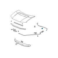 OEM 2009 Honda Element Holder, Rod Diagram - 90602-S2K-003