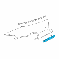 OEM 2001 Chrysler Sebring Molding-Quarter Outside Diagram - 68040244AA