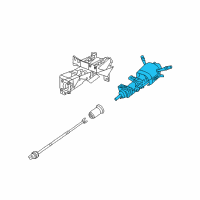 OEM 2010 Chevrolet Corvette Steering Column Diagram - 25858233