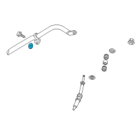 OEM 2006 Dodge Dakota BUSHING-STABILIZER Bar Diagram - 52013746AB