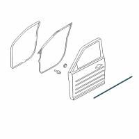 OEM 2015 Ford Flex Lower Weatherstrip Diagram - 8A8Z-7420758-A