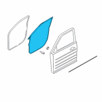 OEM 2019 Ford Flex Door Weatherstrip Diagram - 8A8Z-7420531-B