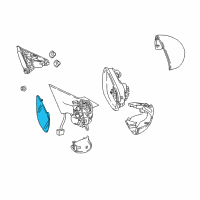 OEM 2019 Honda Accord Mirror Sub-Assembly, Driver Side (Flat) (Heated) Diagram - 76253-TVA-A21