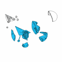 OEM 2019 Honda Accord Set Driver Side, Mirror Assembly Diagram - 76258-TVA-A02