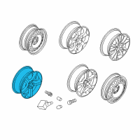 OEM 2008 Saturn Astra Wheel, Alloy Diagram - 13288966