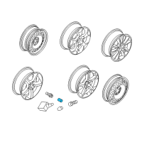 OEM 2000 Cadillac Catera Wheel Bolt Cap Diagram - 90342772