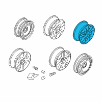 OEM Saturn Astra Wheel Rim, 17X7 Diagram - 13288965