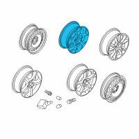 OEM Saturn Astra Wheel Rim, 16X6.5 Diagram - 13242072