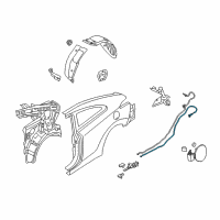 OEM 2013 Hyundai Elantra Coupe Catch & Cable Assembly-Fuel Filler Diagram - 81590-3X001