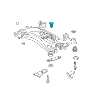 OEM 2004 Lexus IS300 Cushion, Rear Suspension Member Body Mounting, Front Diagram - 52271-53010