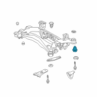 OEM 2002 Lexus IS300 Cushion, Rear Suspension Member Body Mounting, Rear Diagram - 52275-53011